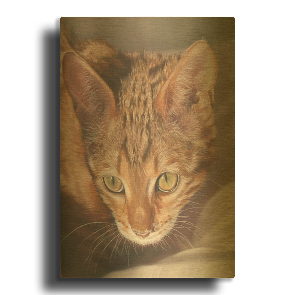 'Watchful' By Janet Pidoux Gold Metal Wall Art