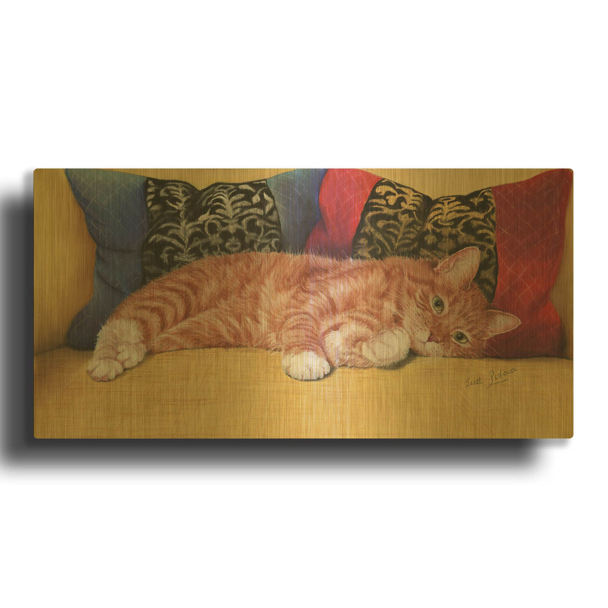 'Ziggy' By Janet Pidoux Gold Metal Wall Art