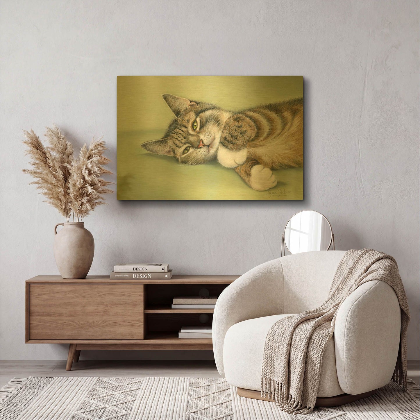 'Green Eyes' By Janet Pidoux Gold Metal Wall Art