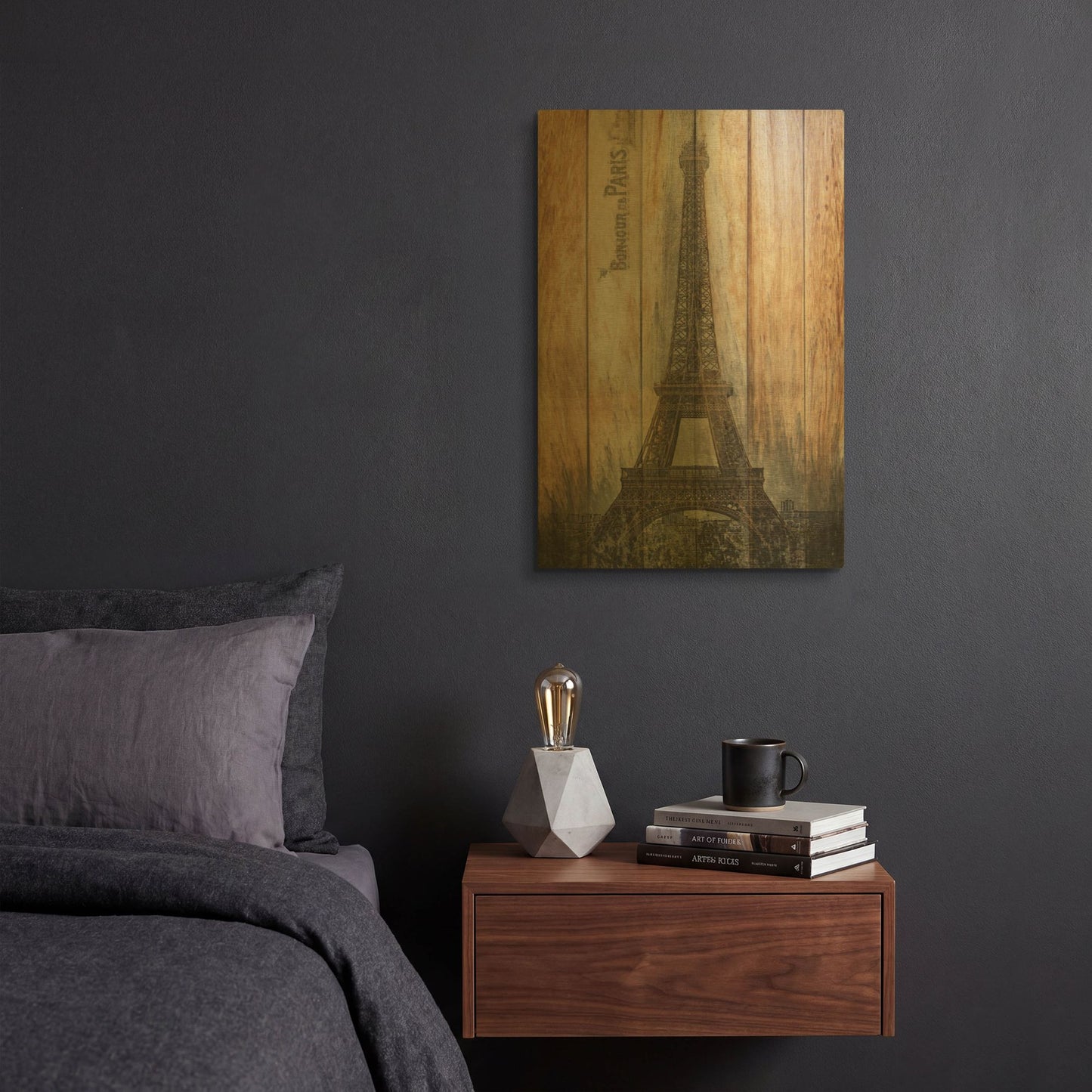 'Rustic Eiffel Tower' By Karen Smith Gold Metal Wall Art