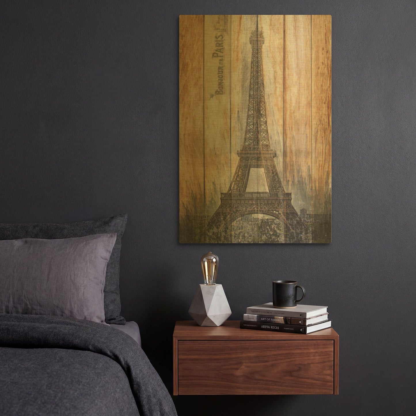 'Rustic Eiffel Tower' By Karen Smith Gold Metal Wall Art