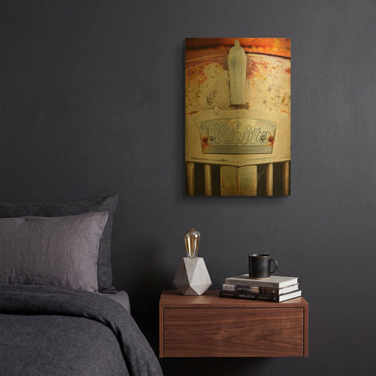 'Nose, White Truck' By Jessica Rogers Gold Metal Wall Art