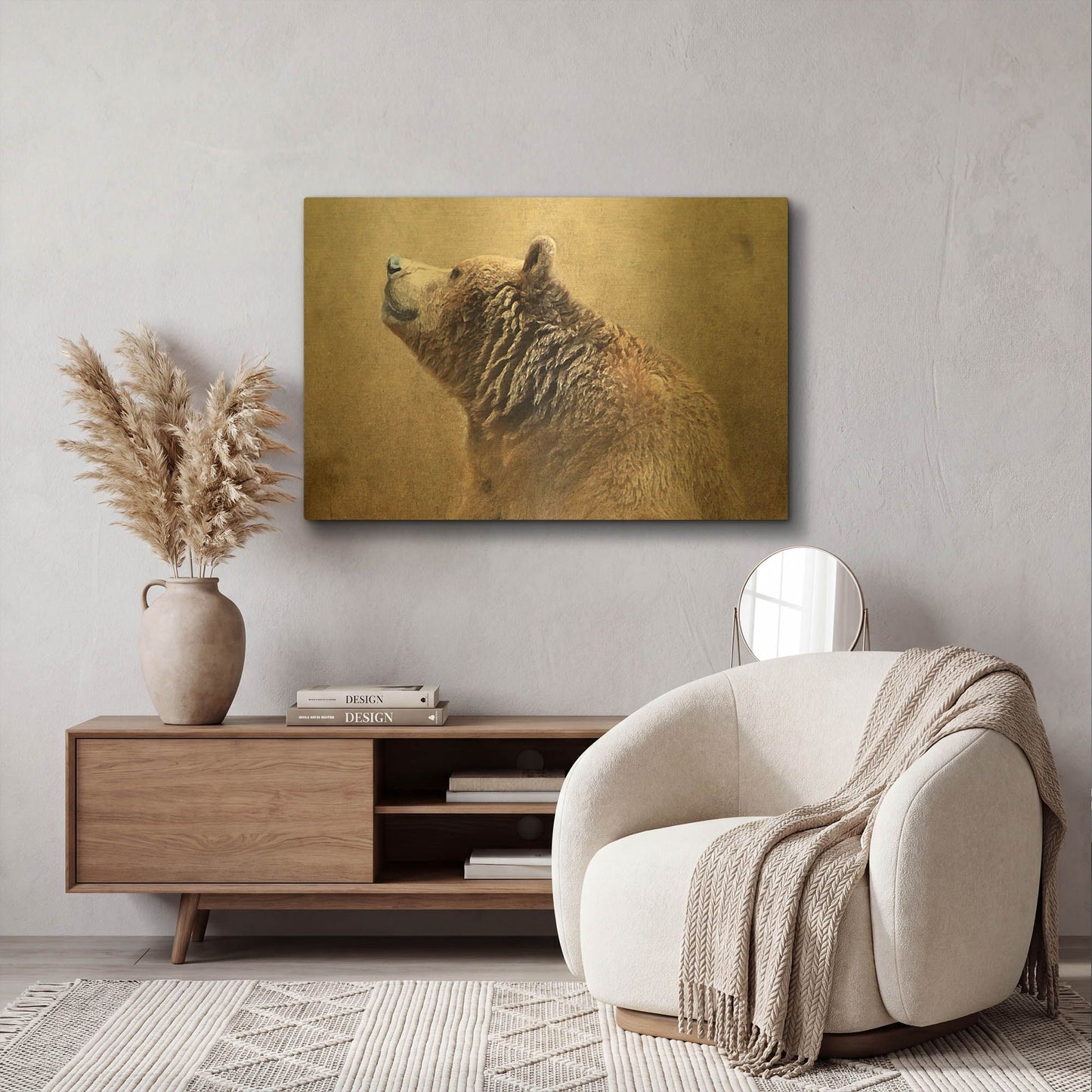 'Big Bear' By Karen Smith Gold Metal Wall Art