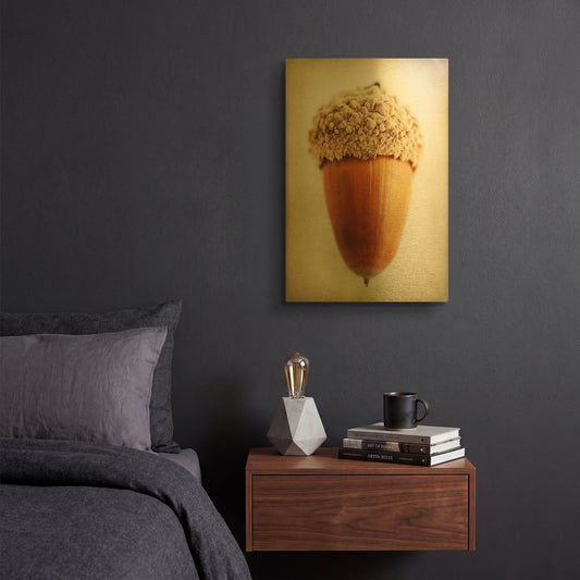 'Acorn' By Jessica Rogers Gold Metal Wall Art