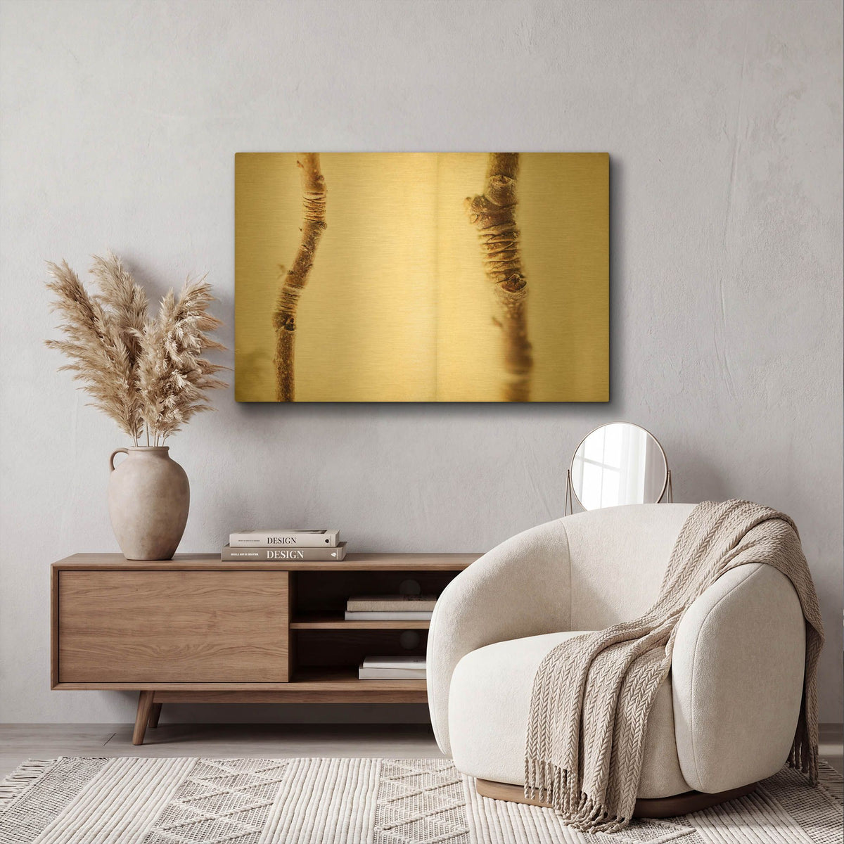 'And Stones' By Jessica Rogers Gold Metal Wall Art