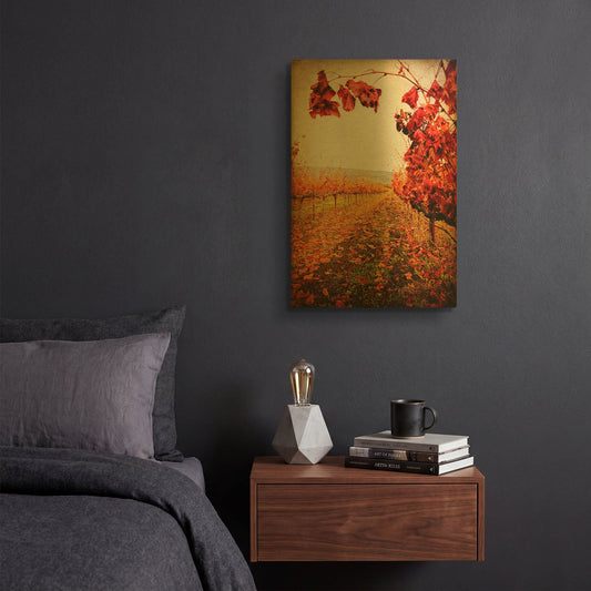 'Autumn Vines' By Jessica Rogers Gold Metal Wall Art