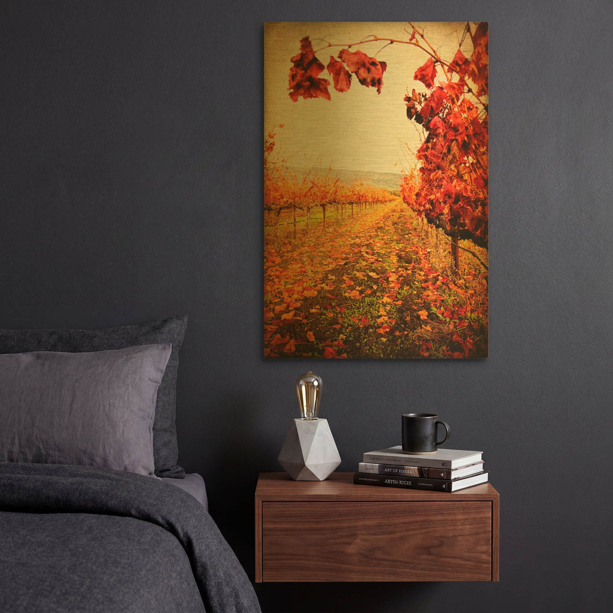 'Autumn Vines' By Jessica Rogers Gold Metal Wall Art