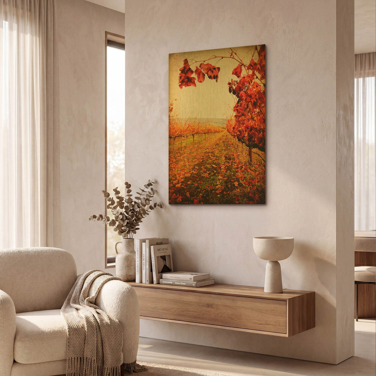 'Autumn Vines' By Jessica Rogers Gold Metal Wall Art