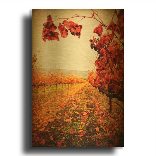 'Autumn Vines' By Jessica Rogers Gold Metal Wall Art