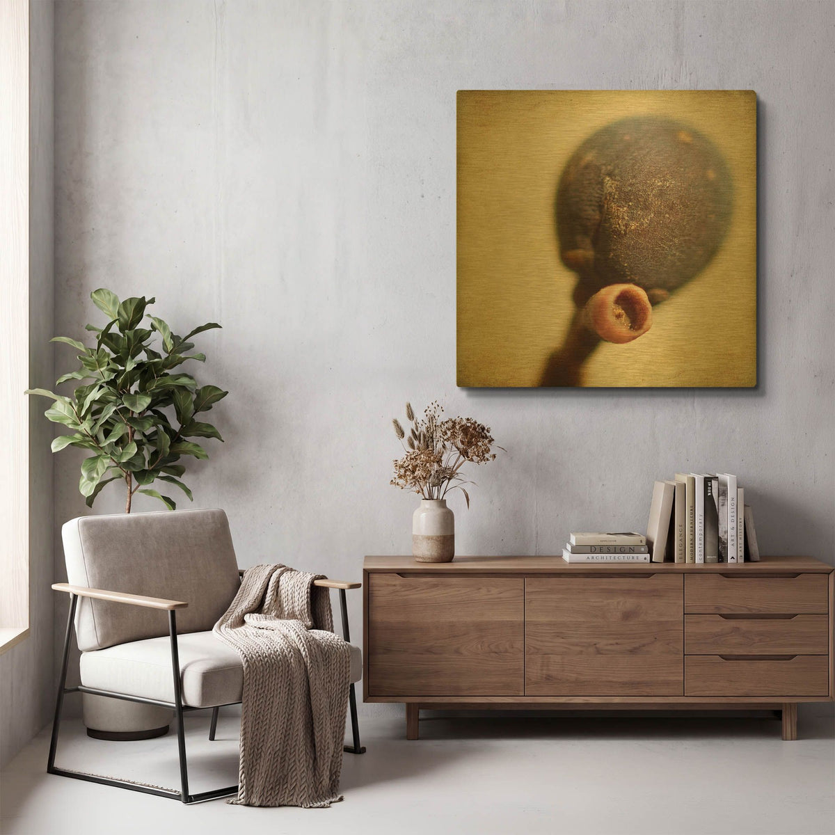 'Berries 1' By Jessica Rogers Gold Metal Wall Art