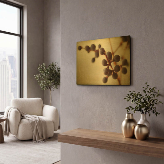 'Berries 3' By Jessica Rogers Gold Metal Wall Art
