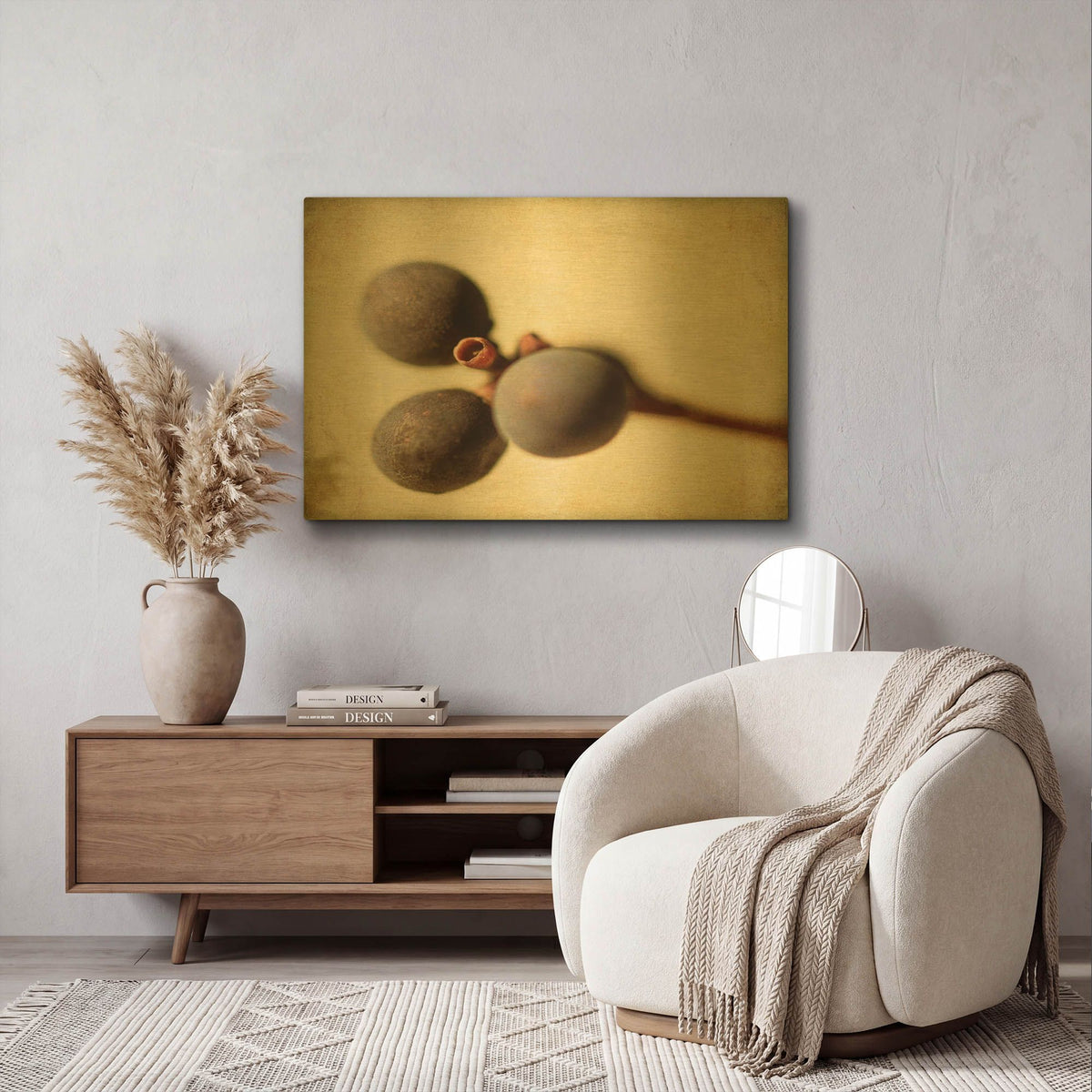 'Berries 4' By Jessica Rogers Gold Metal Wall Art