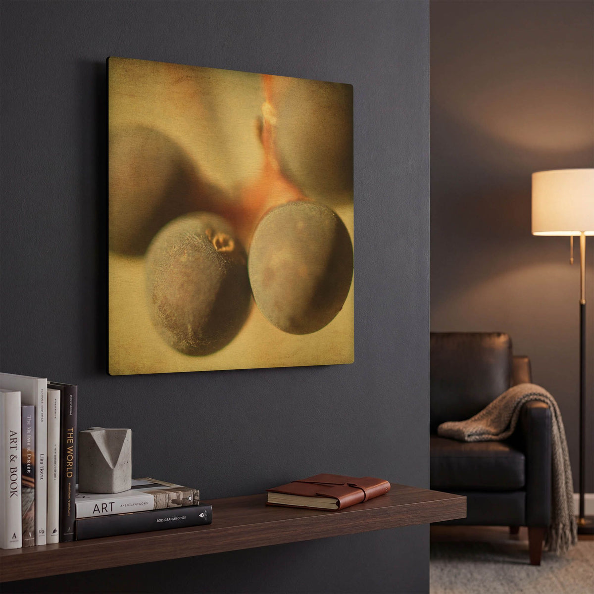 'Berries 5' By Jessica Rogers Gold Metal Wall Art