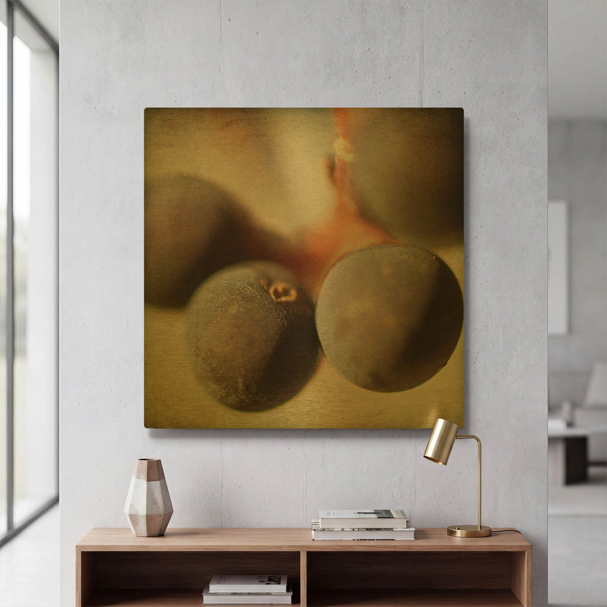 'Berries 5' By Jessica Rogers Gold Metal Wall Art