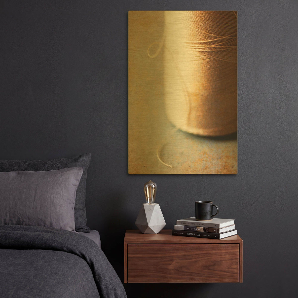 'By A Thread' By Jessica Rogers Gold Metal Wall Art
