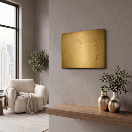 'Desert Afterlife 1B' By Jessica Rogers Gold Metal Wall Art