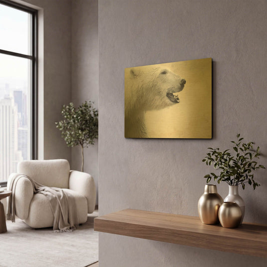'Polar' By Karen Smith Gold Metal Wall Art