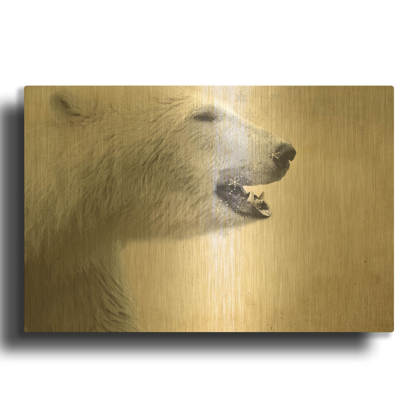 'Polar' By Karen Smith Gold Metal Wall Art