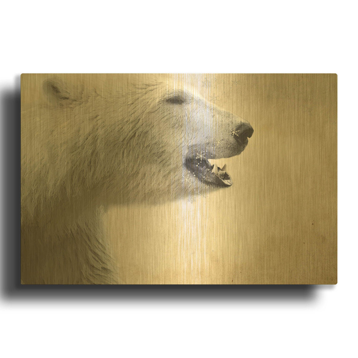 'Polar' By Karen Smith Gold Metal Wall Art