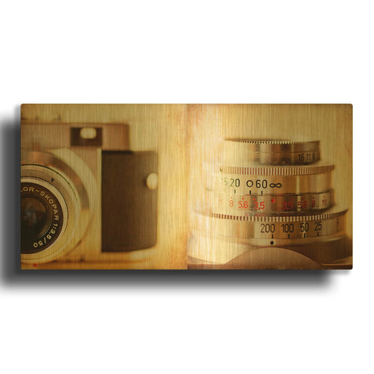 'Diptych Voigtlander' By Jessica Rogers Gold Metal Wall Art