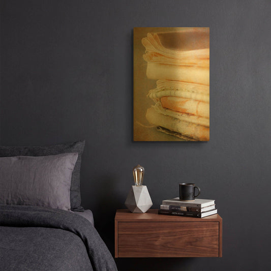 'Fabric Stash' By Jessica Rogers Gold Metal Wall Art