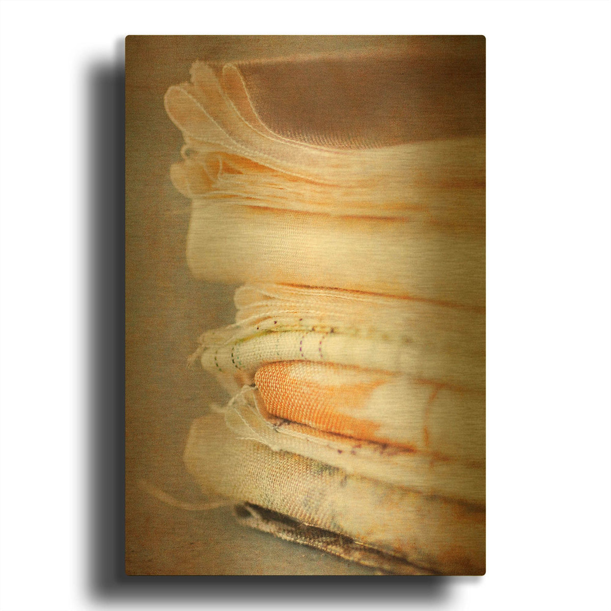 'Fabric Stash' By Jessica Rogers Gold Metal Wall Art