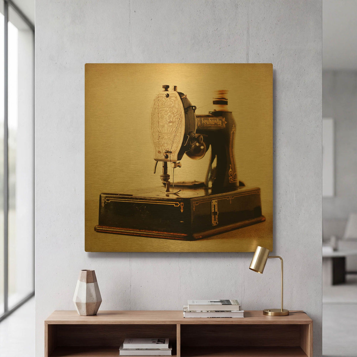 'Featherweight' By Jessica Rogers Gold Metal Wall Art