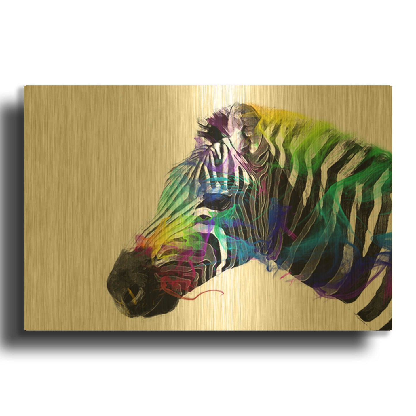 'Zebra' By Karen Smith Gold Metal Wall Art