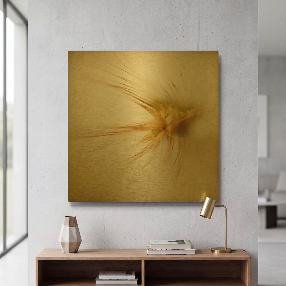 'Grasses 2' By Jessica Rogers Gold Metal Wall Art