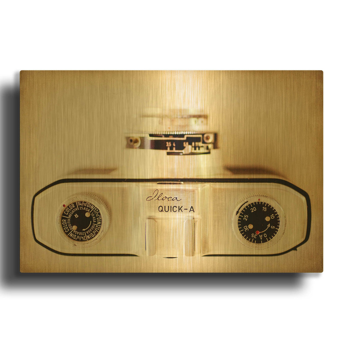 'Iloca Quick' By Jessica Rogers Gold Metal Wall Art