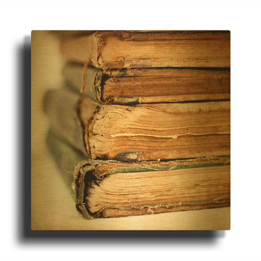 'In The Stacks' By Jessica Rogers Gold Metal Wall Art