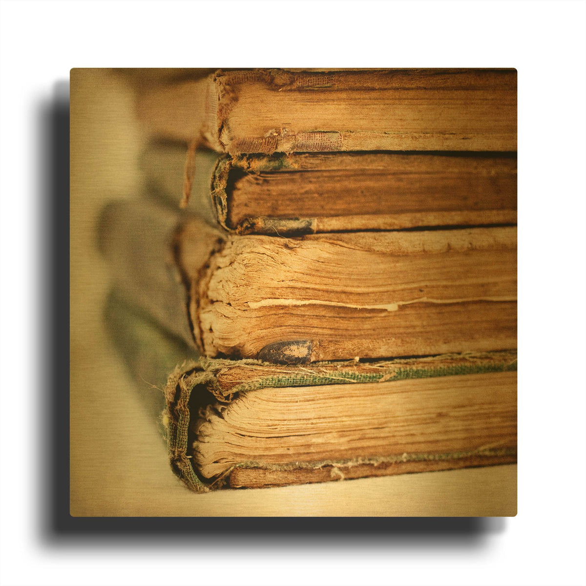 'In The Stacks' By Jessica Rogers Gold Metal Wall Art