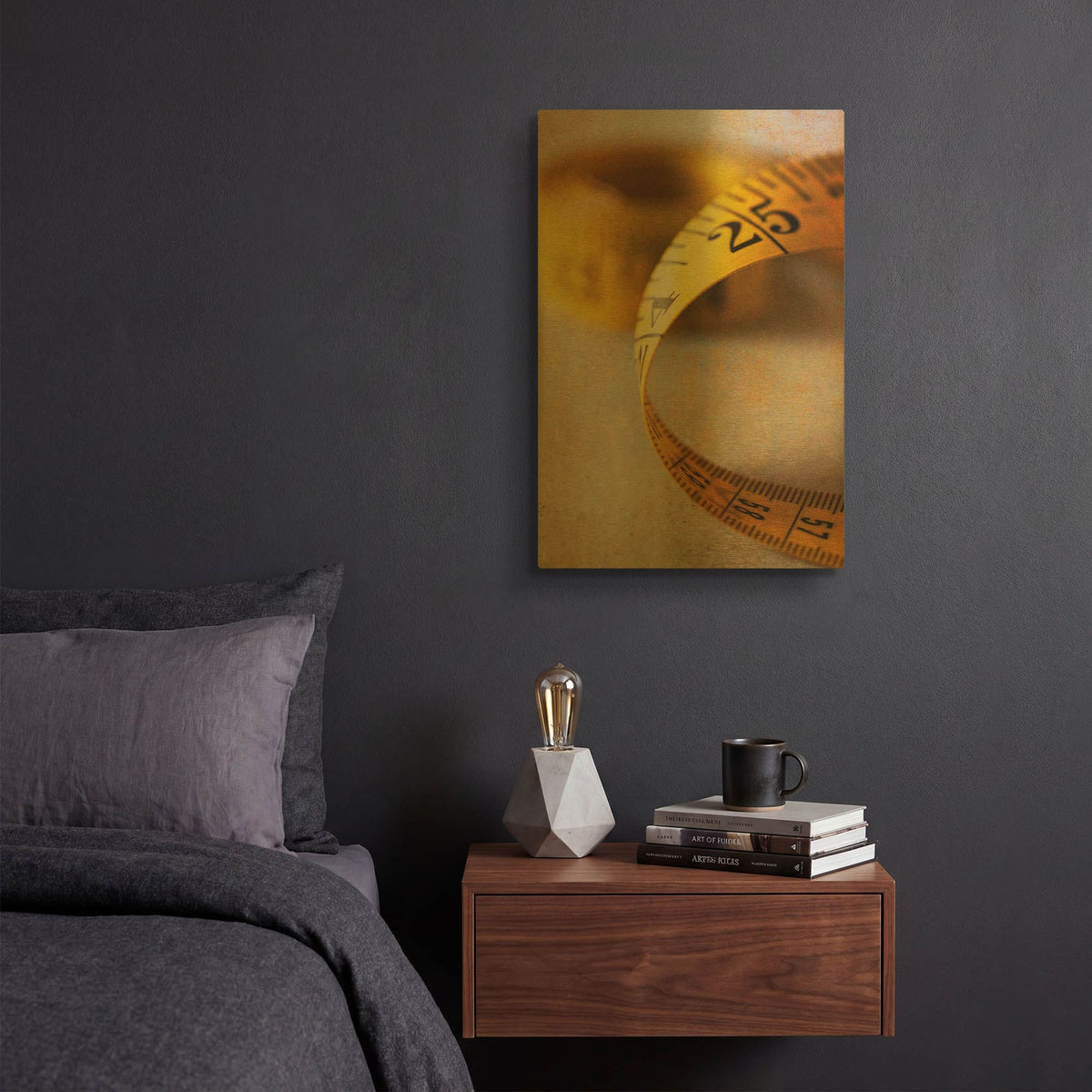 'Measure Twice' By Jessica Rogers Gold Metal Wall Art