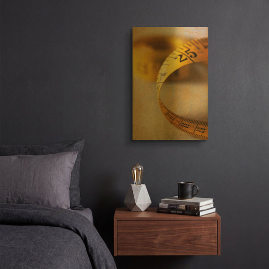 'Measure Twice' By Jessica Rogers Gold Metal Wall Art