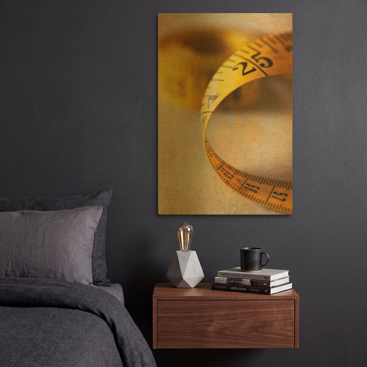 'Measure Twice' By Jessica Rogers Gold Metal Wall Art