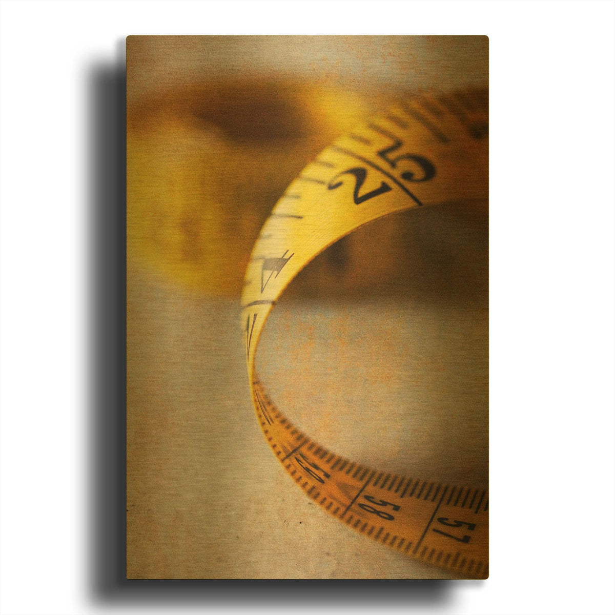 'Measure Twice' By Jessica Rogers Gold Metal Wall Art