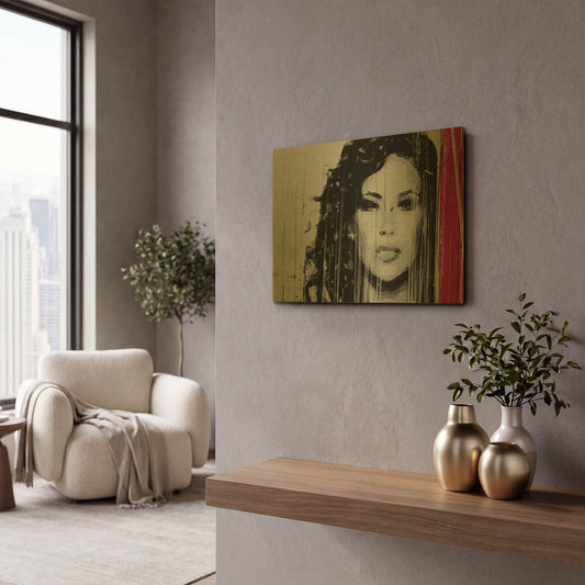 'Painted Lady' By Karen Smith Gold Metal Wall Art