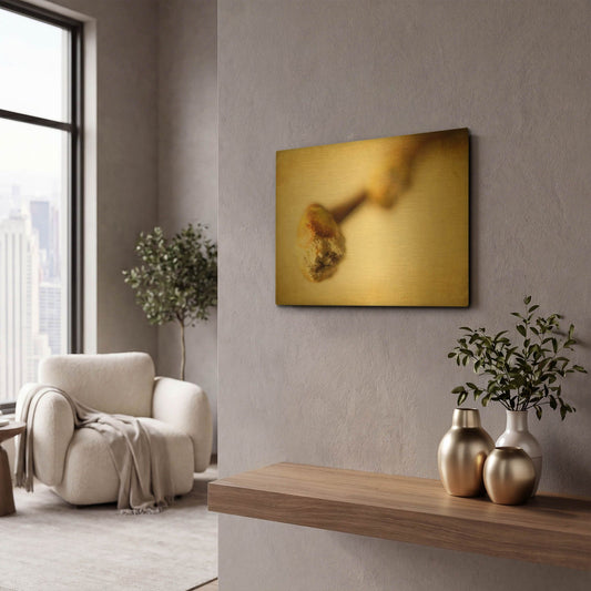 'Mulberry 2' By Jessica Rogers Gold Metal Wall Art