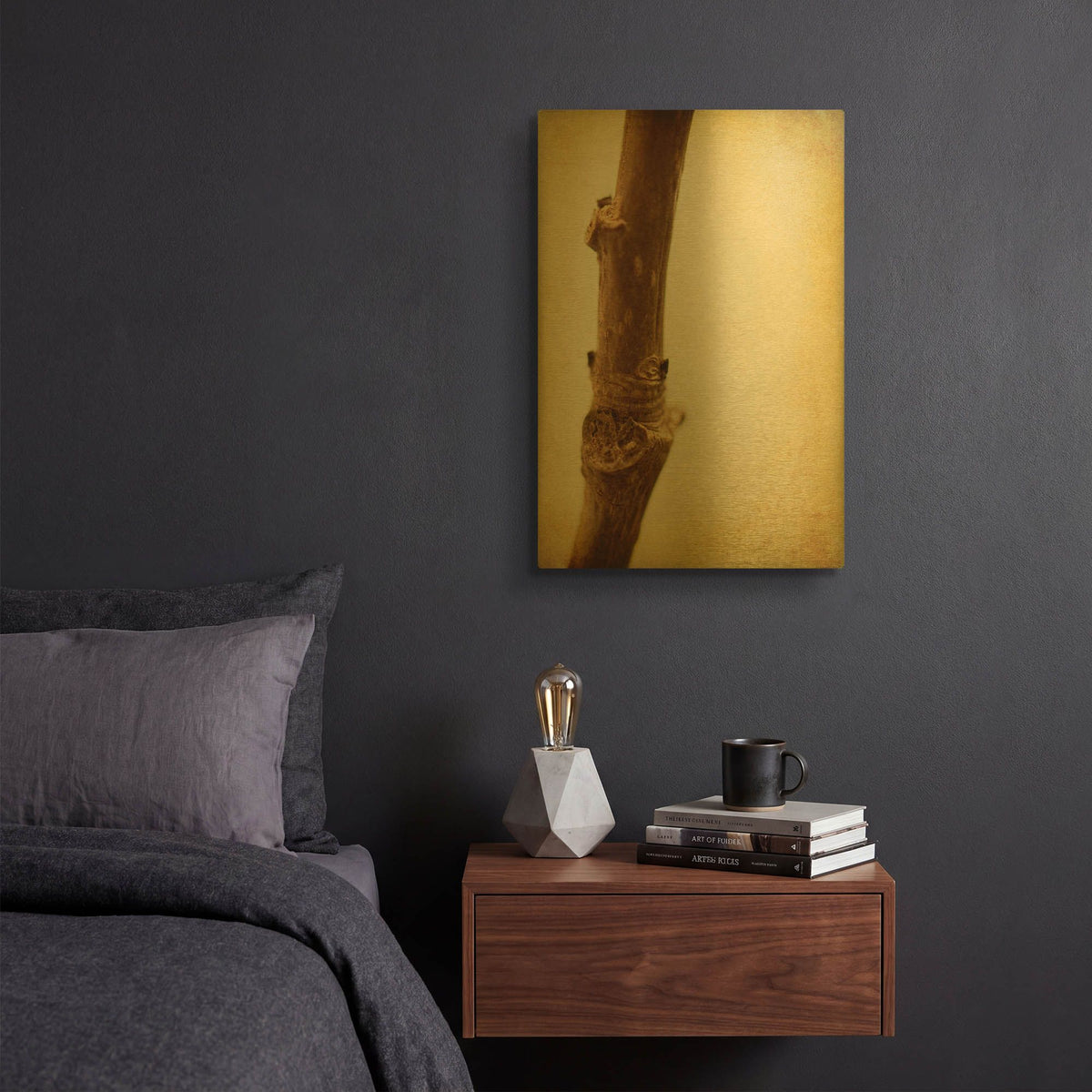 'Mulberry 3' By Jessica Rogers Gold Metal Wall Art