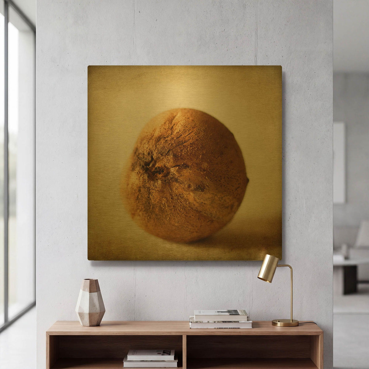 'Oak Pods 4' By Jessica Rogers Gold Metal Wall Art