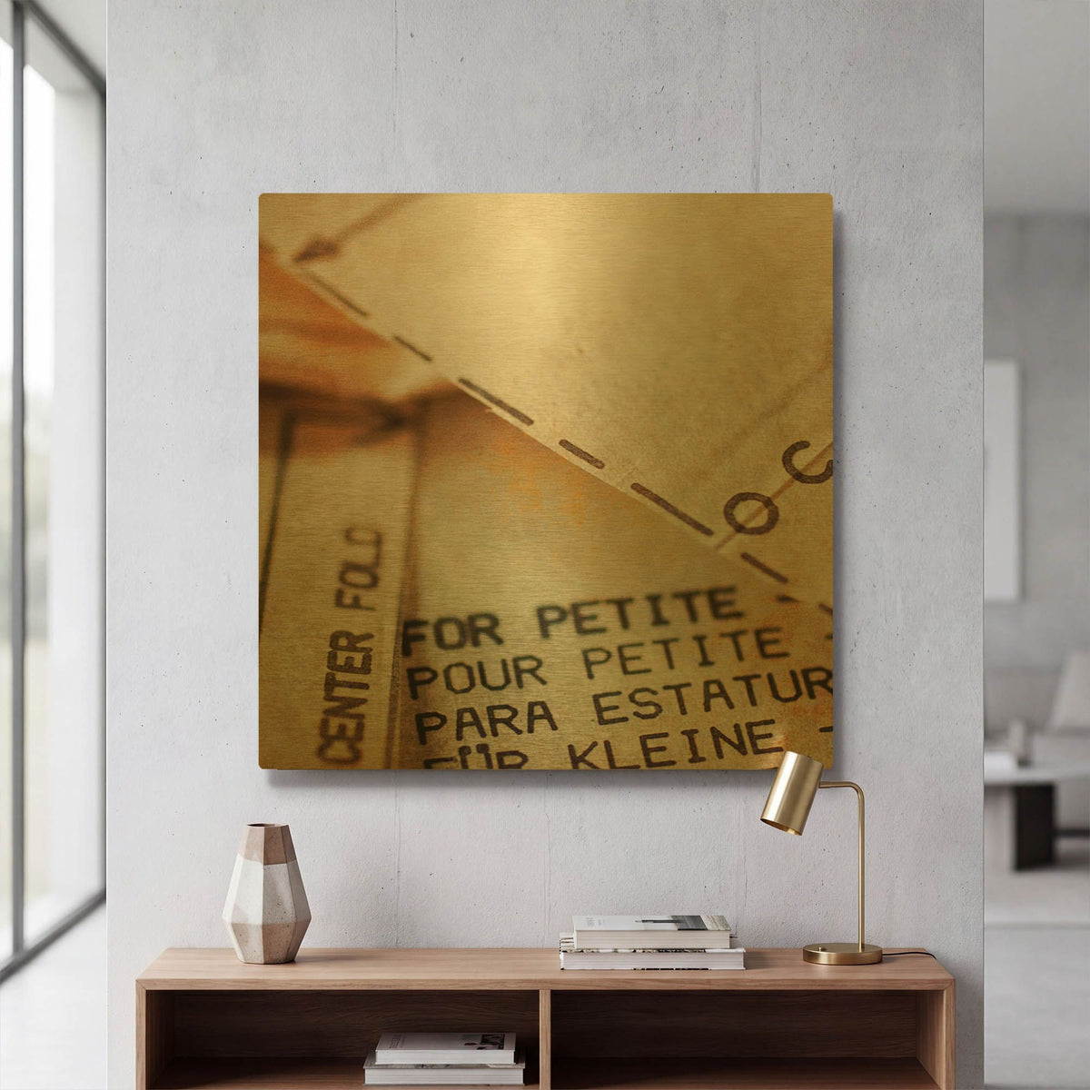 'Patterns' By Jessica Rogers Gold Metal Wall Art