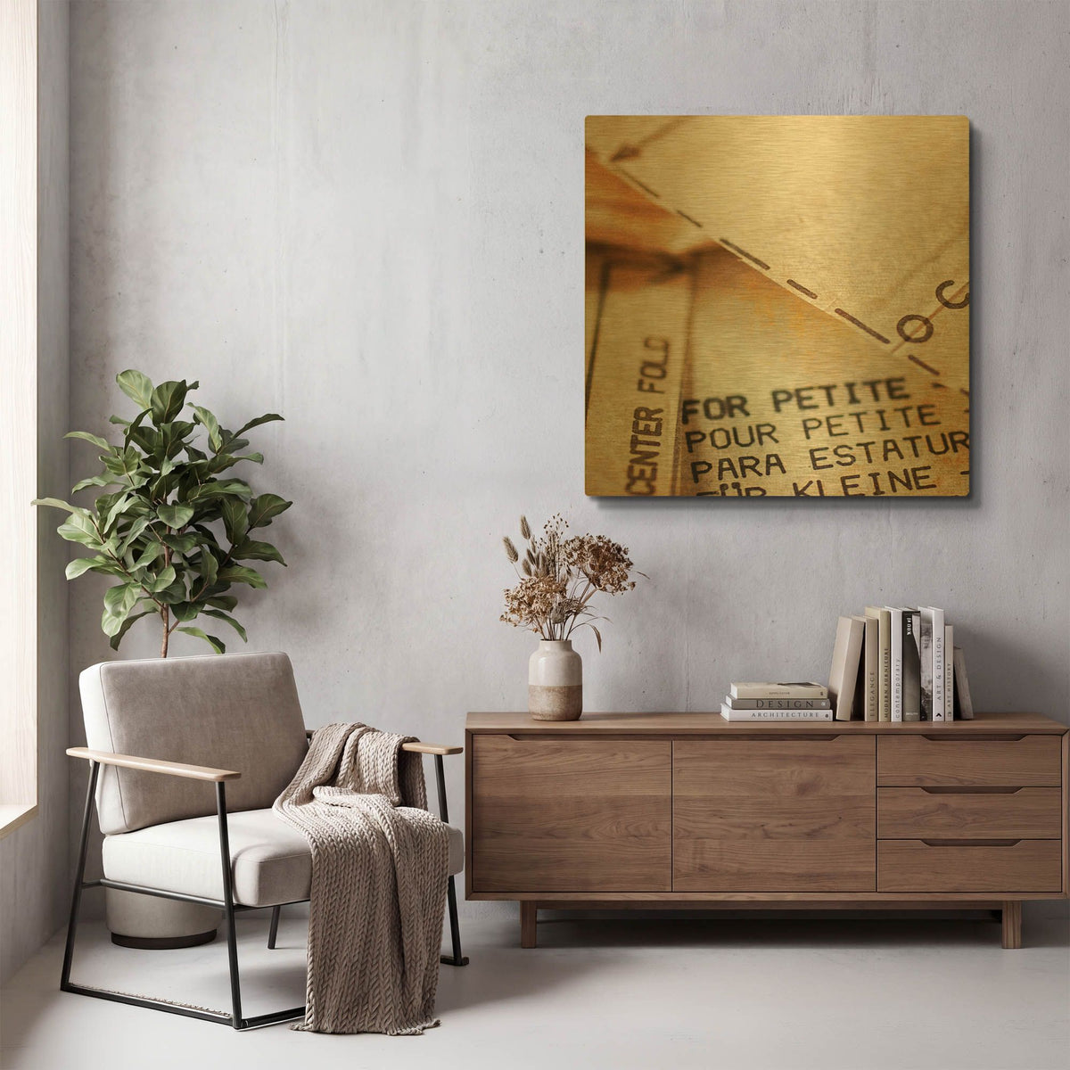 'Patterns' By Jessica Rogers Gold Metal Wall Art