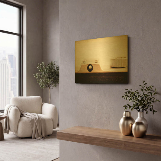 'Photographer' By Jessica Rogers Gold Metal Wall Art