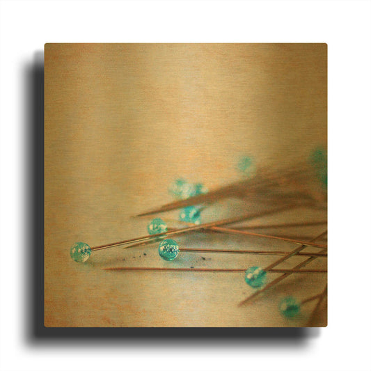 'Pins' By Jessica Rogers Gold Metal Wall Art