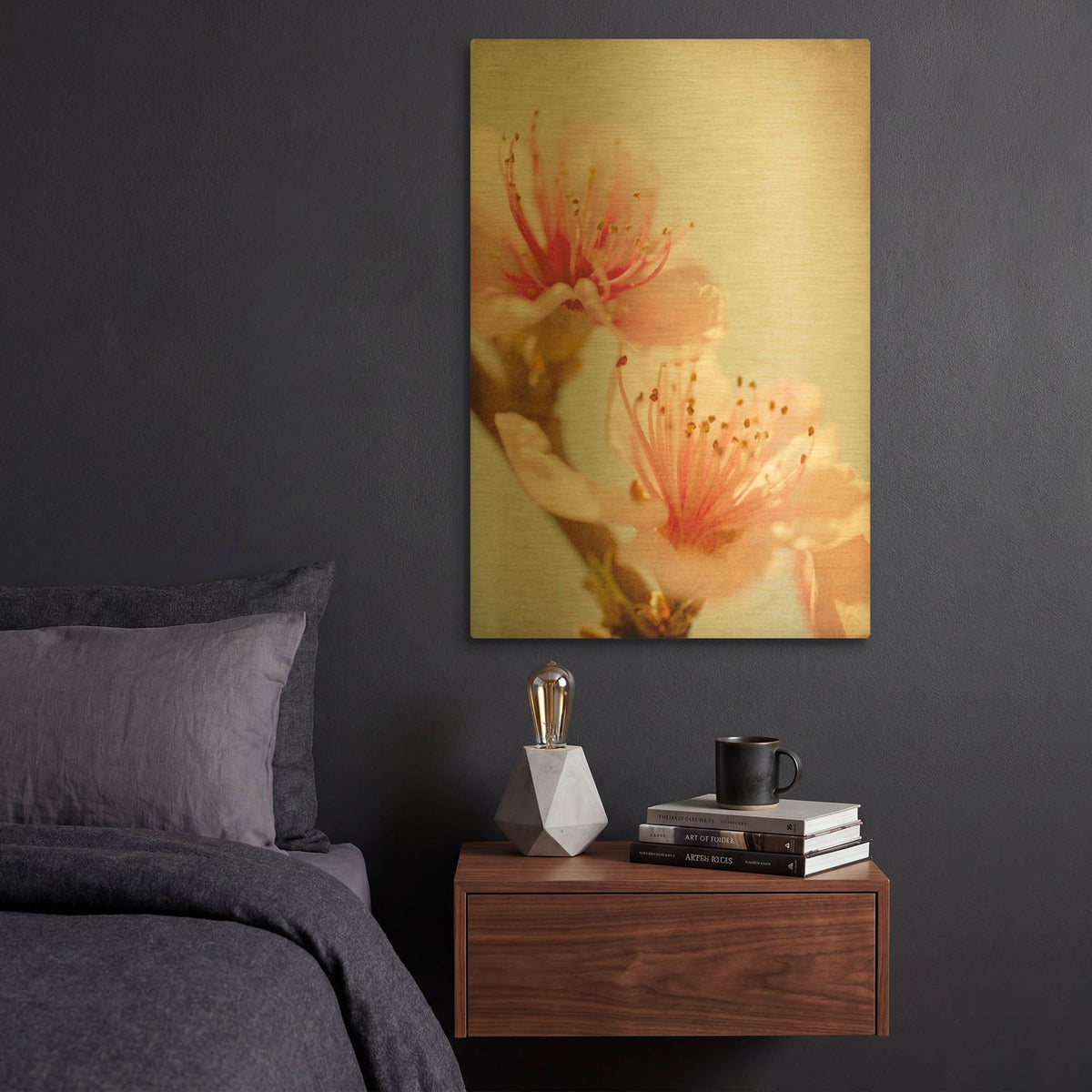 'Spring Whispers 1' By Jessica Rogers Gold Metal Wall Art