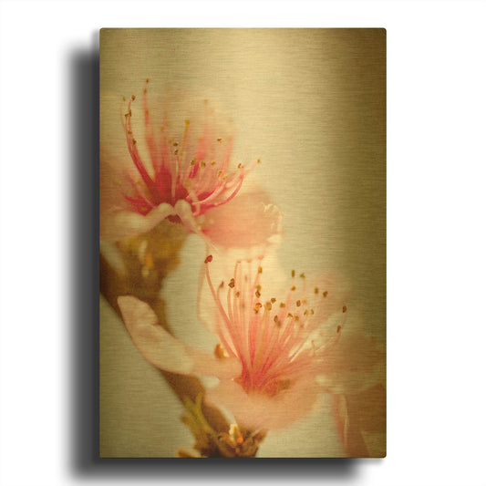 'Spring Whispers 1' By Jessica Rogers Gold Metal Wall Art