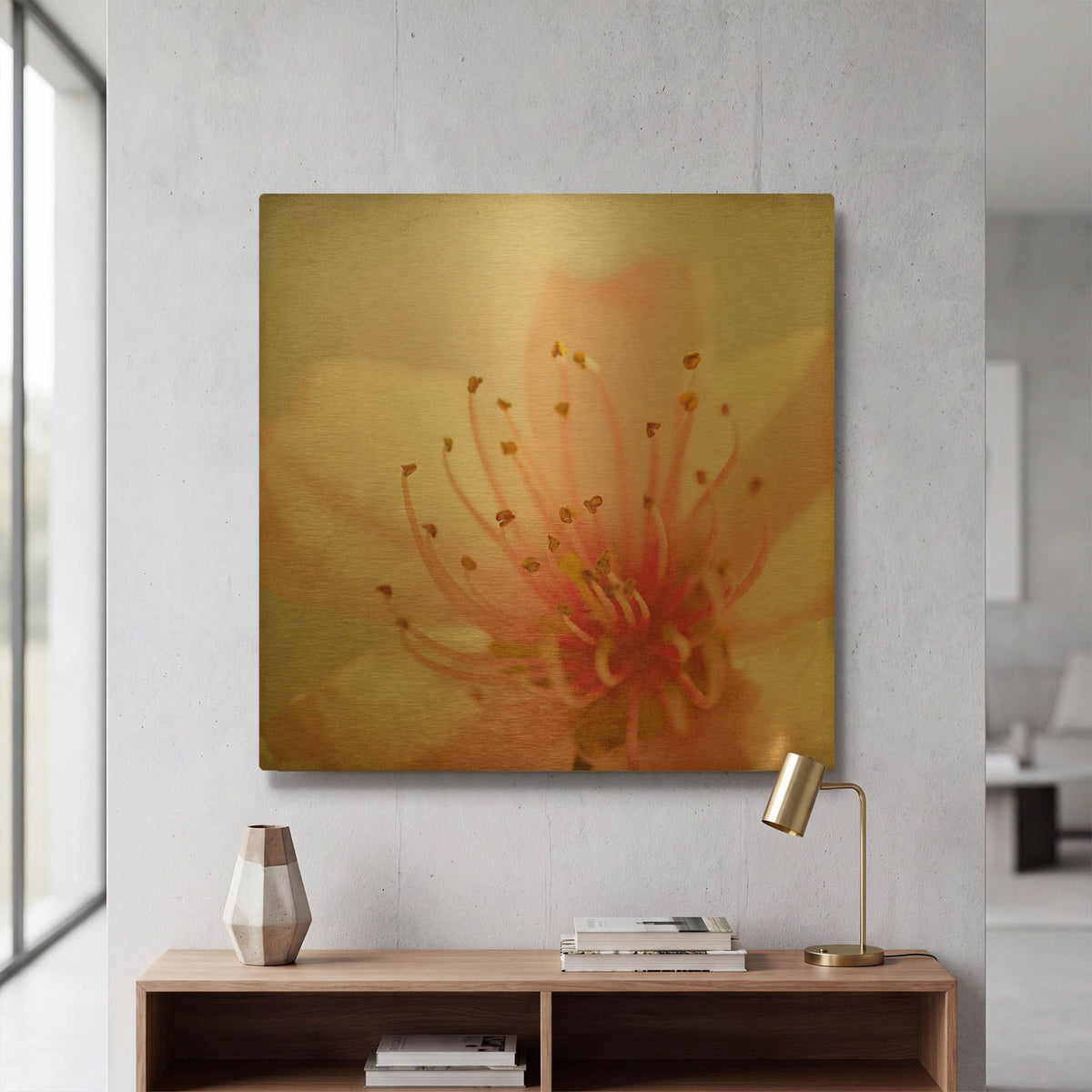 'Spring Whispers 3' By Jessica Rogers Gold Metal Wall Art