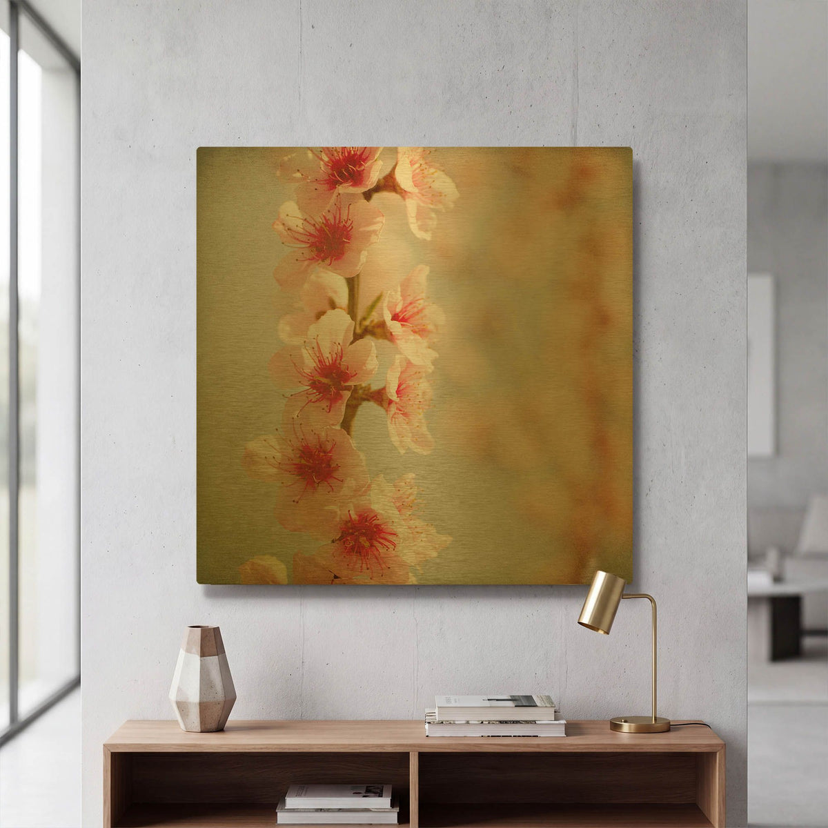 'Spring Whispers 4' By Jessica Rogers Gold Metal Wall Art