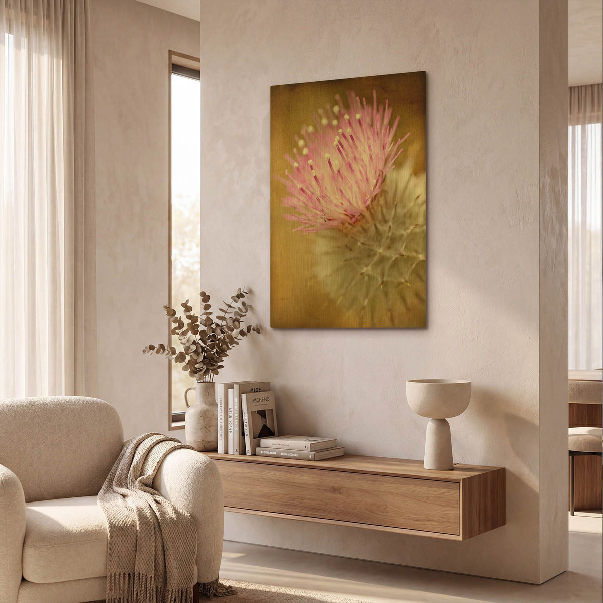 'Thistle Bloom' By Jessica Rogers Gold Metal Wall Art