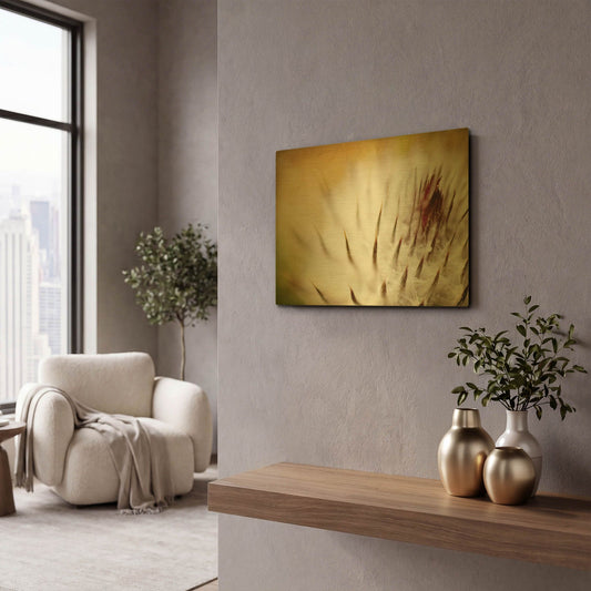 'Thistle Bud' By Jessica Rogers Gold Metal Wall Art